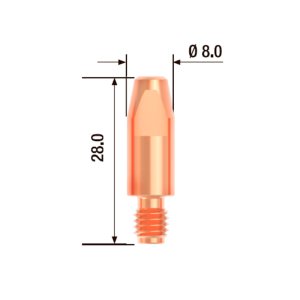 FUBAG Контактный наконечник M6х28 мм ECU D=0.9 мм (25 шт.) в Твери фото