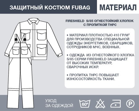 Защитный костюм Fubag размер 52-54 рост 5 в Твери фото