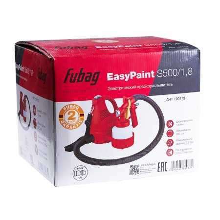 FUBAG Электрический краскораспылитель EasyPaint S500/1.8 с верхним бачком в Твери фото