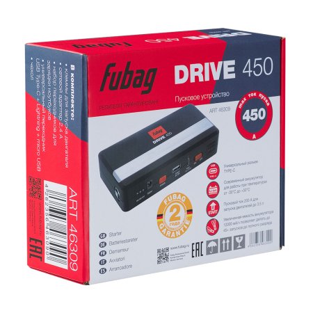 Пусковое устройство FUBAG DRIVE 450 с разъемом type-C на входе в Твери фото