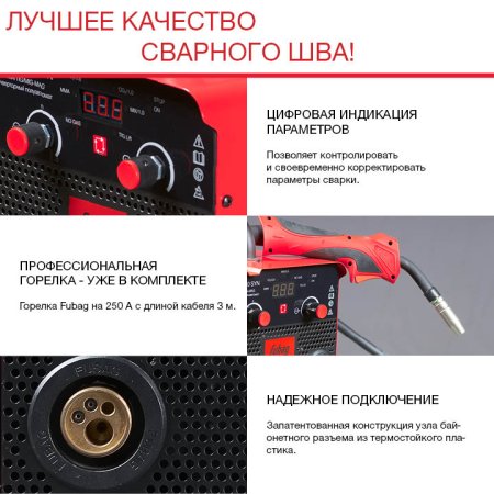 Полуавтомат сварочный FUBAG IRMIG 200 SYN с горелкой 250 А 3 м в комплекте в Твери фото