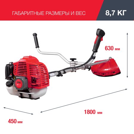 FUBAG Бензиновый триммер FPT 43R + Триммерная леска сечение витой квадрат L 130 м * 2.4 мм  в ПОДАРОК в Твери фото