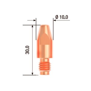 FUBAG Контактный наконечник M8х30 мм ECU D=1.4 мм (10 шт.) в Твери фото