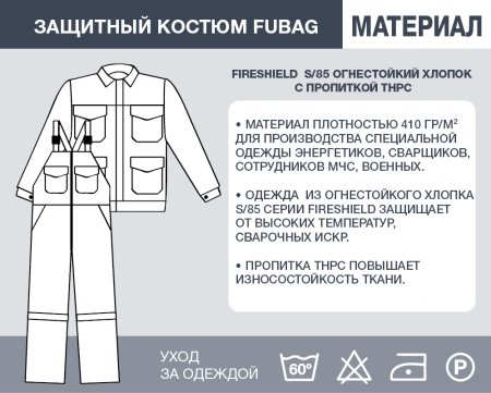 Защитный костюм Fubag размер 48-50 рост 5 в Твери фото