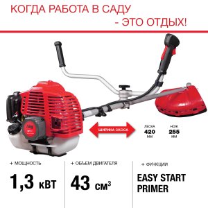 FUBAG Бензиновый триммер FPT 43 + Триммерная леска  сечение витой квадрат L 130 м * 2.4 мм в ПОДАРОК в Твери фото