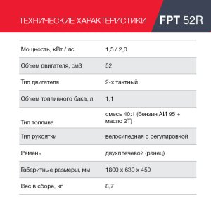 Бензиновый триммер FUBAG FPT 52R в Твери фото